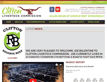 Tablet Screenshot of cliftonlivestock.com